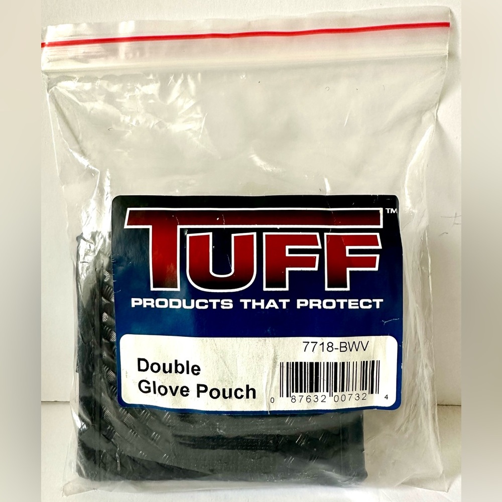 TUFF Products 7718-BWV Black Basketweave Double Latex Glove Pouch w/ Closure